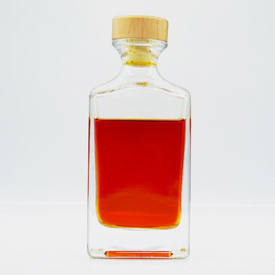 Botella de vidrio de 750 ml clara para bebidas redondas whisky champagne spirit 500 ml de capacidad