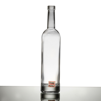 Botella de vidrio para bebidas de 500 ml con tapón de vidrio de material de súper piedra