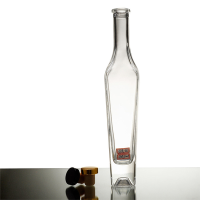 Botella de vidrio para bebidas de 500 ml con tapón de vidrio de material de súper piedra