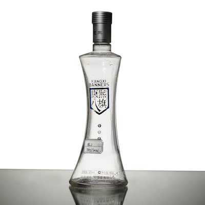Botella de vidrio para bebidas de 500 ml con tapón de vidrio de material de súper piedra