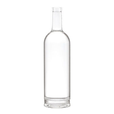 Estampado en caliente Botella de vidrio de 2 litros para la forma personalizada Zumo Bebidas espirituosas Alcohol Vodka Gin Vino azul
