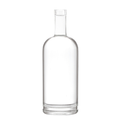Estampado en caliente Botella de vidrio de 2 litros para la forma personalizada Zumo Bebidas espirituosas Alcohol Vodka Gin Vino azul