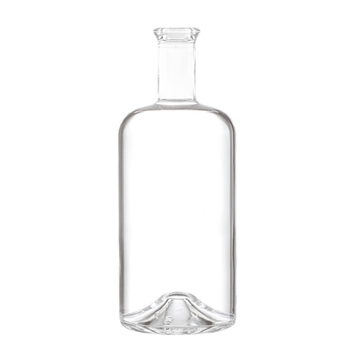 Botella de vidrio de cristal blanco de 750 ml para whisky tequila champán ron vodka