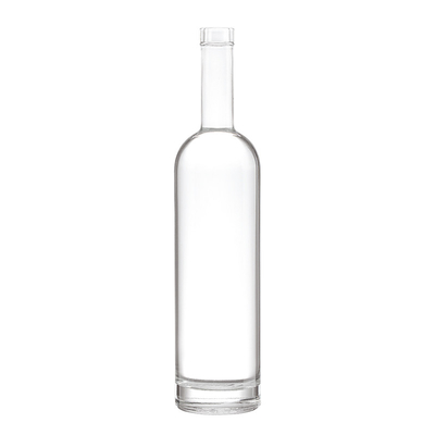 Botella de vidrio de cristal blanco de 750 ml para whisky tequila champán ron vodka