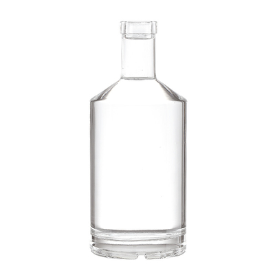 Botella de vidrio de cristal blanco de 750 ml para whisky tequila champán ron vodka