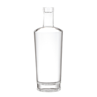 Botella de vidrio de cristal blanco de 750 ml para whisky tequila champán ron vodka