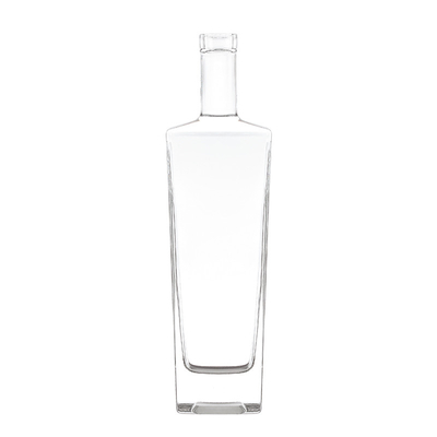 Botella de vidrio de cristal blanco de 750 ml para whisky tequila champán ron vodka