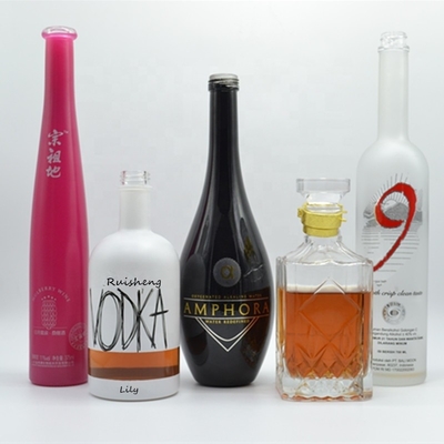 Material del cuello Vidrio 700 ml Botella de aceite de oliva vacía con certificación y base gruesa