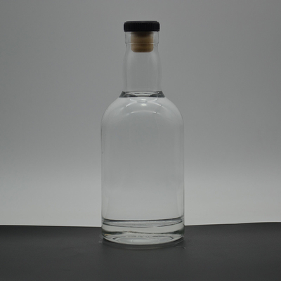 Botellas de vidrio de alcohol de 500 ml con color congelado/transparente/pintado