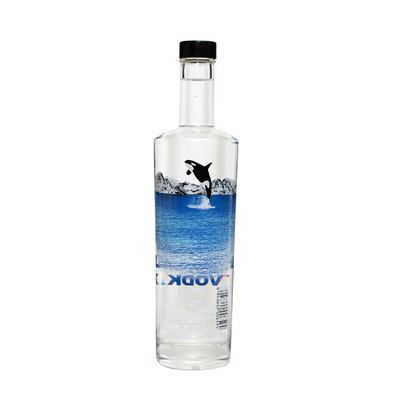500 ml de botella vacía de alcohol de vodka licor azul spray para solución de embalaje de bebidas