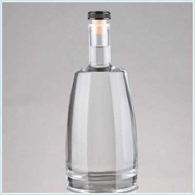 Botellas de licor de vidrio de sílex con corcho de 75cl de capacidad de 750ml