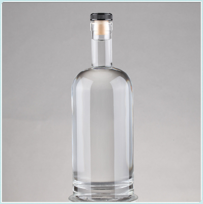 Botellas de licor de vidrio de sílex con corcho de 75cl de capacidad de 750ml