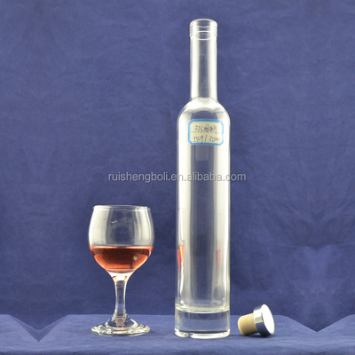 Botella de vidrio de sidra de manzana 100 ml 300 ml con manejo de superficie decal y tipo de sellado de corcho