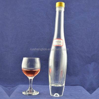 Botella de vidrio de sidra de manzana 100 ml 300 ml con manejo de superficie decal y tipo de sellado de corcho