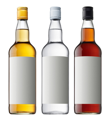 Impresión en pantalla Tipo de sellado de tapa de vidrio Botellas de vodka para licores de OEM