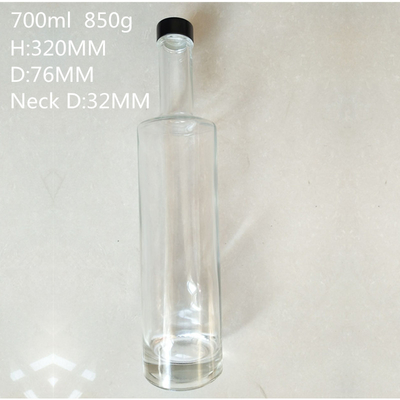 Impresión en pantalla Tipo de sellado de tapa de vidrio Botellas de vodka para licores de OEM