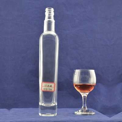 Botella de vidrio de aceite de oliva de punta de tornillo con manejo de la superficie decal y bienvenido OEM / ODM