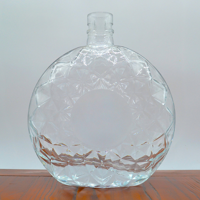 Material de vidrio de piedra súper vacío Botella de vodka de 750 ml para bebidas espirituosas