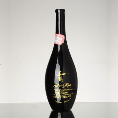 Liquor negro mate Gin Vodka Brandy Botella de vidrio de vino 500 ml 750 ml 700 ml