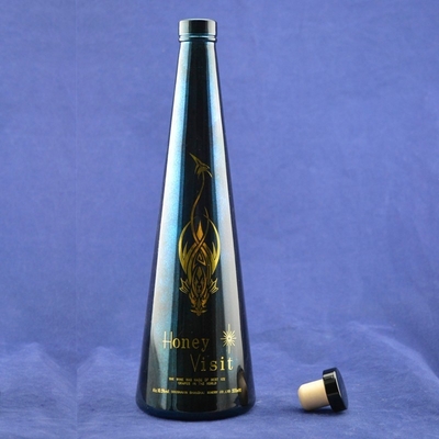 Liquor negro mate Gin Vodka Brandy Botella de vidrio de vino 500 ml 750 ml 700 ml