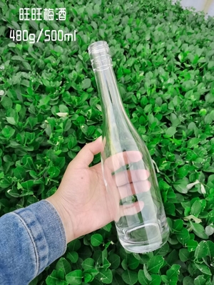Botella de vidrio de vidrio blanco claro para vodka whisky gin