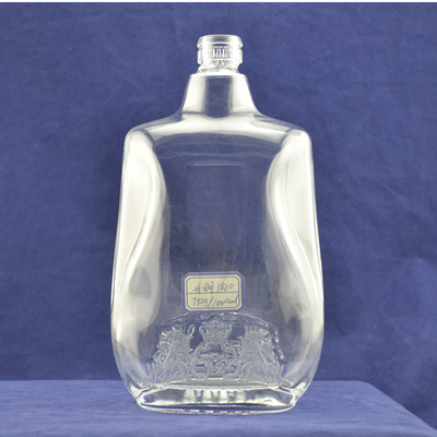 Botella de vidrio de alcohol con tapones de corcho de 1 litro de capacidad