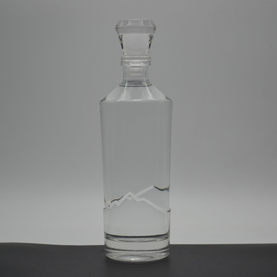 Bebidas industriales botellas de vidrio de diseño personalizado botellas de licor de vidrio para vodka