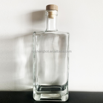 Etiqueta azul negro whisky jugo salsa aceite tequila alcohol botella de vidrio redonda capacidad 375ml/700ml/750ml