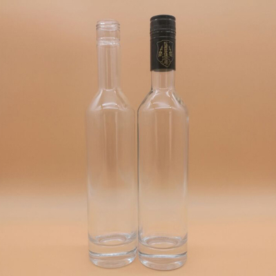 Super Flint material de cuello de vidrio 750ml botella de vidrio de vodka personalizada para bebidas