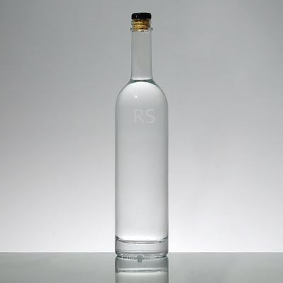 Botella de vidrio de vodka de 700 ml de corcho para bebidas