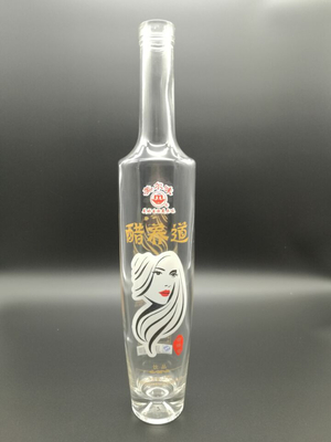 Botella de vidrio de vodka de 750 ml para la industria de bebidas