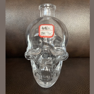 Botella de cristal de 1000 ml para el manejo de la superficie del cráneo para el bong de espíritu