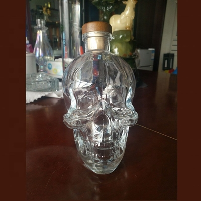 Botella de cristal de 1000 ml para el manejo de la superficie del cráneo para el bong de espíritu