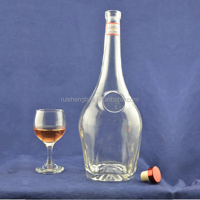 Botella de vidrio de sílex de tamaño personalizado para la superficie de limón y el material de cristal