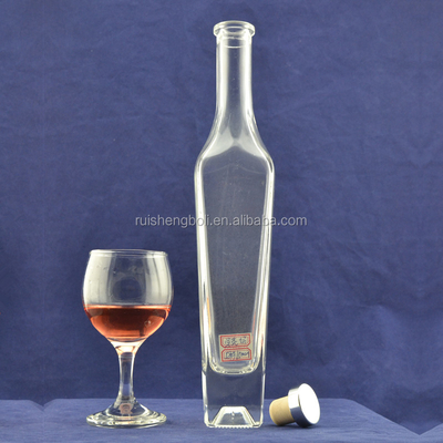Botella de vidrio de sílex de tamaño personalizado para la superficie de limón y el material de cristal