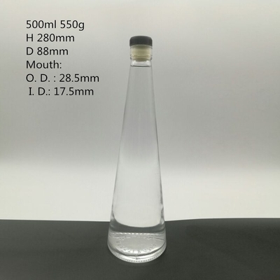 Botellas de vidrio de vodka Ciroc vacías de 750 ml con diseño transparente