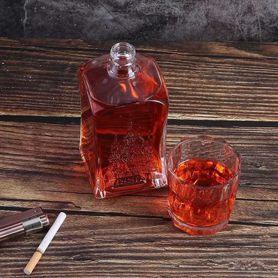 Super Flint 500ml 700ml 750ml Brandy Liquor Botellas de vidrio de vino con y diseño de moda