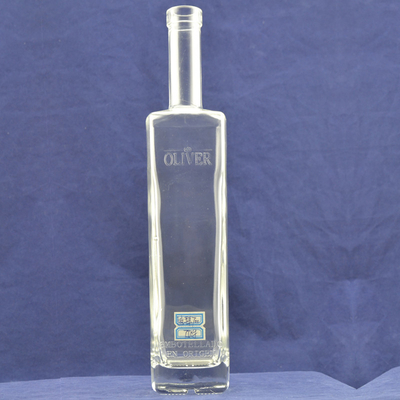 Producción a granel Material de vidrio Super Flint 750 ml Botella de vidrio de vodka de vino para bebidas espirituosas