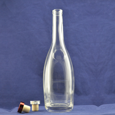 Producción a granel Material de vidrio Super Flint 750 ml Botella de vidrio de vodka de vino para bebidas espirituosas