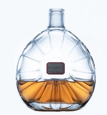 Bebidas industriales 1L botella de vidrio de cuello largo con corcho de whisky