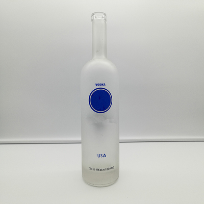 Botellas de licor de vidrio de 750 ml claras para vodka whisky bebidas alcohólicas