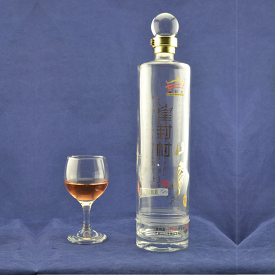 Bebidas industriales 1L botella de vidrio de cuello largo con corcho de whisky