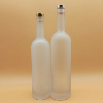 Botellas de licor de vidrio de 750 ml claras para vodka whisky bebidas alcohólicas