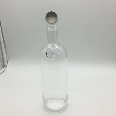 Botellas de licor de vidrio de 750 ml claras para vodka whisky bebidas alcohólicas