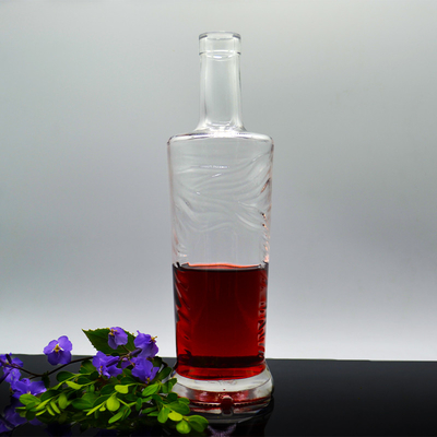 OEM/ODM aceptable Botella de vidrio de 1 litro para licor whisky ginebra tequila de profesional