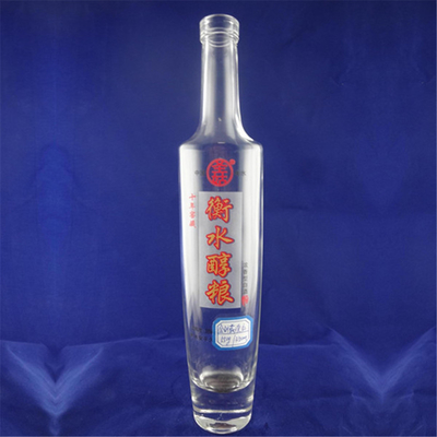 Muestra gratuita 500 ml 750 ml Botella de vidrio redonda de licor con sellado de corcho