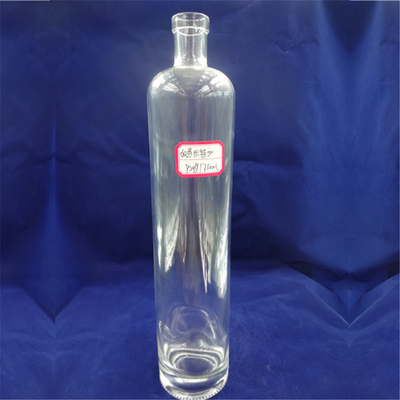 Muestra gratuita 500 ml 750 ml Botella de vidrio redonda de licor con sellado de corcho
