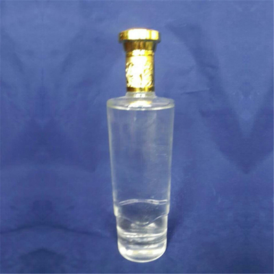 Muestra gratuita 500 ml 750 ml Botella de vidrio redonda de licor con sellado de corcho
