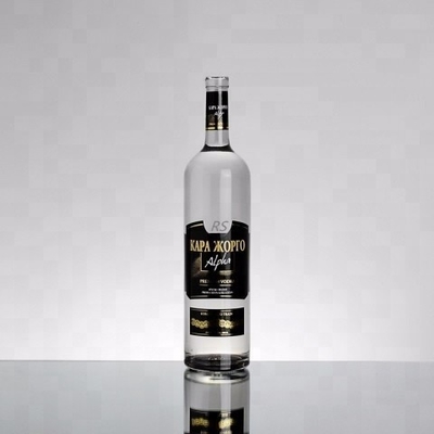 Botellas de vidrio de vodka rusas de 750 ml con muestra gratuita y material de vidrio de súper sílex
