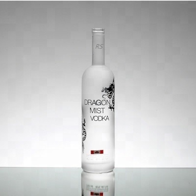 Super Flint Glass Collar Botellas de vodka de 750 ml con cerradura superior de tornillo Tipo de sellado en promoción